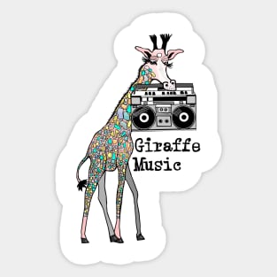 Giraffe Music Sticker